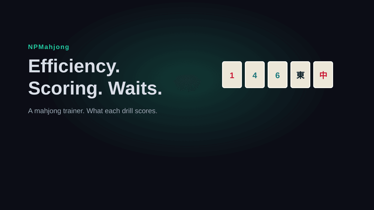 Mahjong trainer: efficiency, scoring, waits, and defense
