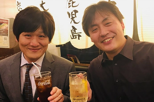 Mahjong Professional Players Ooi Takaharu and Suzuki Taro
